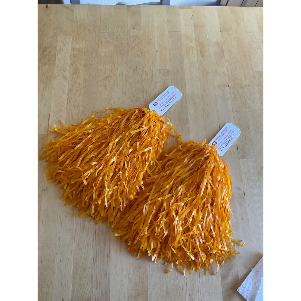 University of Minnesota Golden Gophers Alumni Spirit Pom Poms Set of 2 Gold